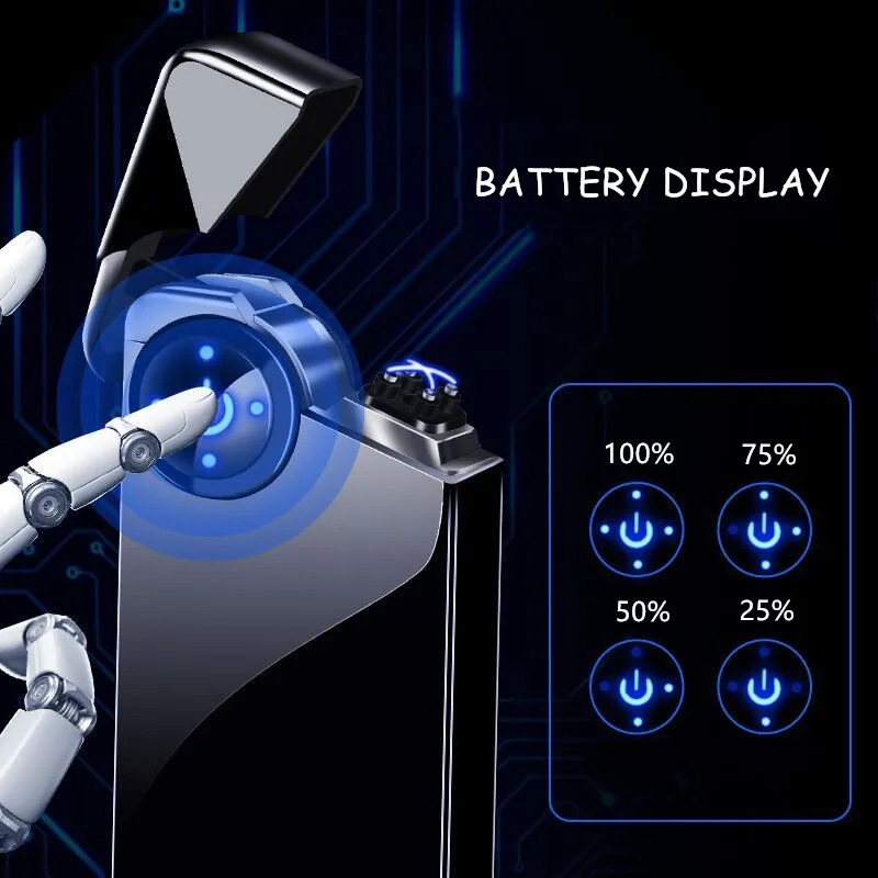 

Creative Tianlong Dzi Bead USB Plasma Double Arc Charging Lighter Touch Induction Pulse Cigarette Lighter Men's Gift