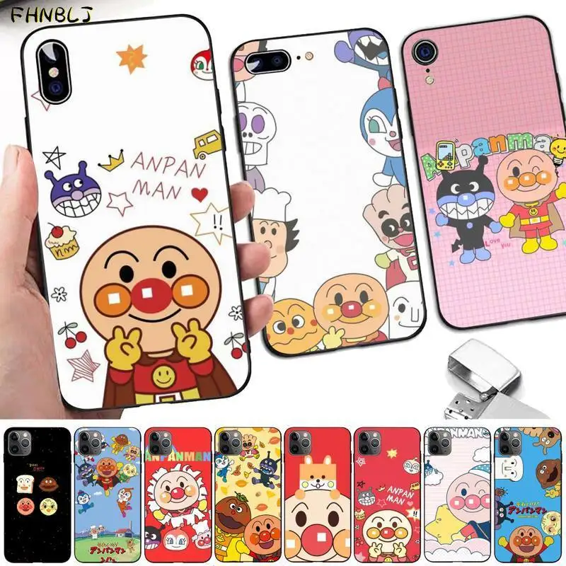 

Anpanman for Fundas Bling Cute Phone Case for iphone 13 8 7 6 6S Plus X 5 5S SE 2020 XR 11 pro XS MAX