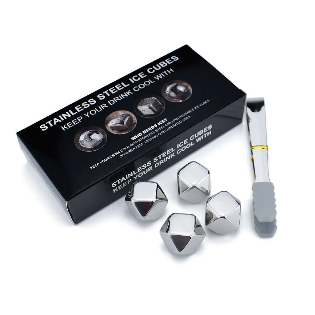 Модные кубики льда из нержавеющей стали многоразовый металлический охлаждающие