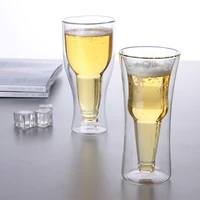 double wall glass creative coffee teacup juice mugs milk cafe cup 1pc 250 350ml beer swig cocktail glasses verre