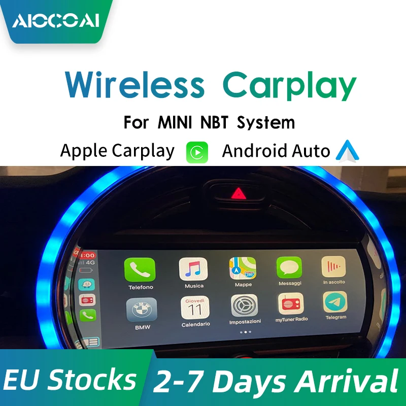 Беспроводной декодер для автомобиля приставка Android BMW MINI Cooper F54 F55 F56 F60 Поддержка iOS