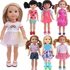 Одежда для кукол ручной работы, радужная вуаль для кукол Wellie Wisher 14,5 дюйма, 32-34 см, Paola Reina и Nancy, аксессуары для кукол, Летние подарки для девочек