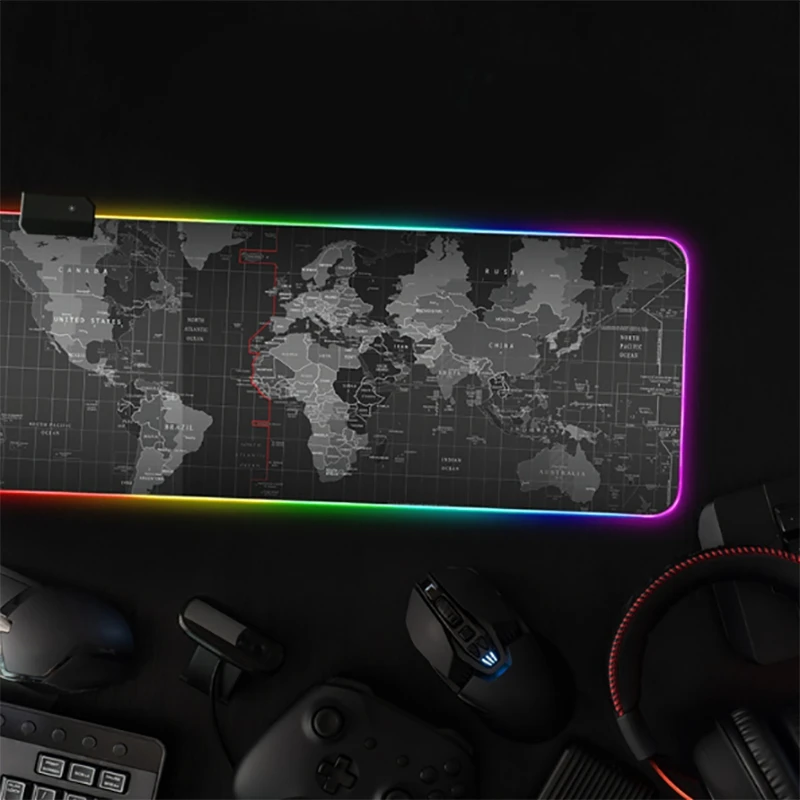Игровой коврик для мыши RGB большой крутой игровой гладкая Водонепроницаемая