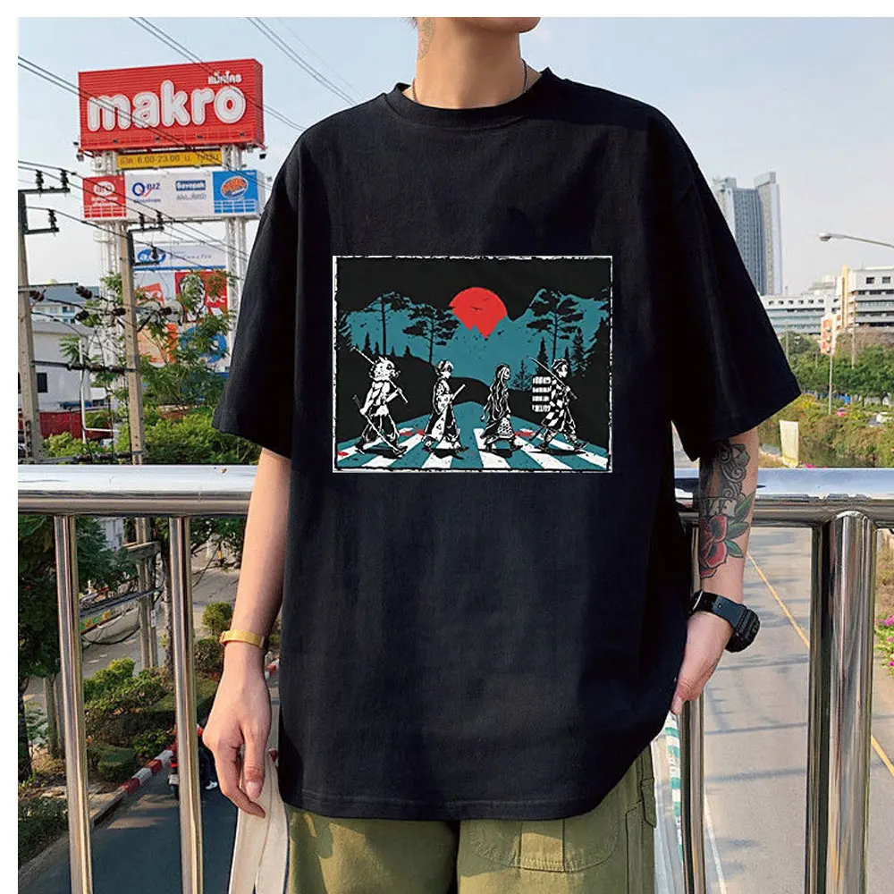 

2021 New Style Demon Slayer Kimetsu No YaibaKamado Tanjirou Kamado Nezuko Agatsuma Zenitsu Hashibira Tees Oversized Unsiex Wears