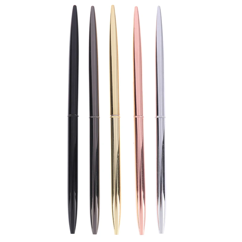 Креативная тонкая металлическая шариковая ручка винтажная Золотая Серебристая