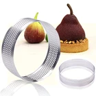 На возраст 6, 8, 9, 10 см мини торт кольцо Нержавеющаясталь тарталетка пресс-форм с маленькими круглыми резак пирог кольцо термостойкого перфорированные торта Формы для Мусса