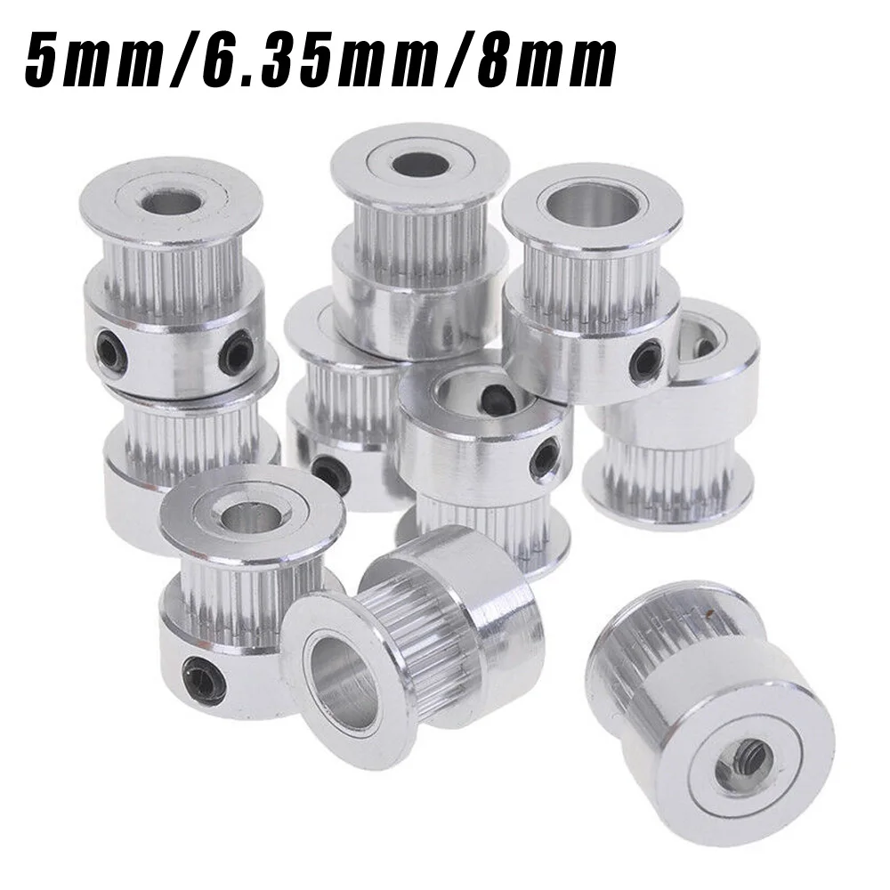

Silver Timing Pulley Sheaves Replacement Heavy duty Parts Gt2 20 teeth Bore