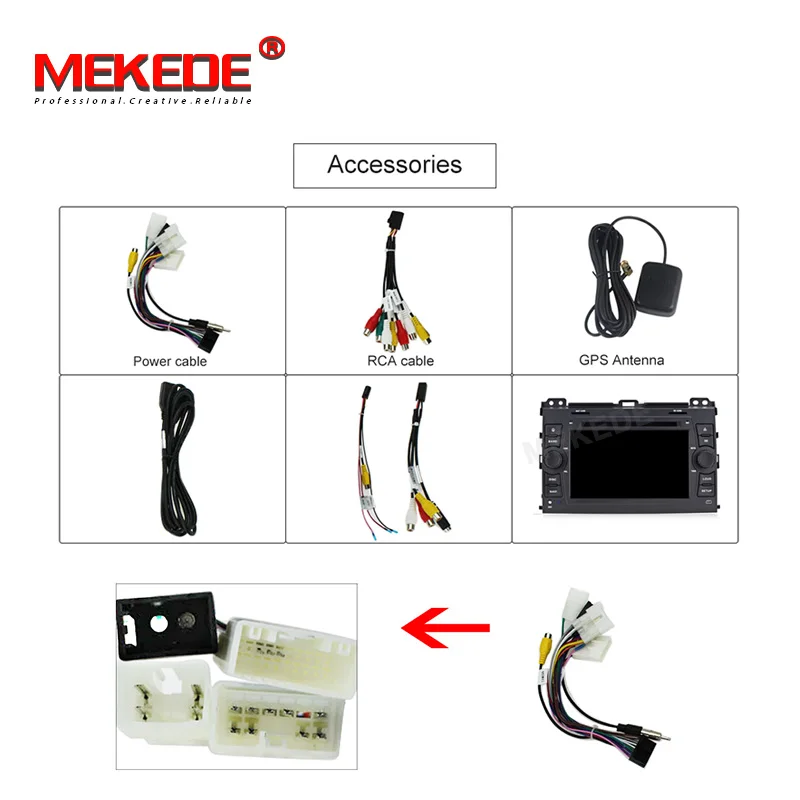 MEKEDE Android9.0 4G ram 64G rom RDS автомобильный мультимедийный плеер для toyot prado 120 2003-2009 Автомобильный gps навигатор радио wifi Casstee