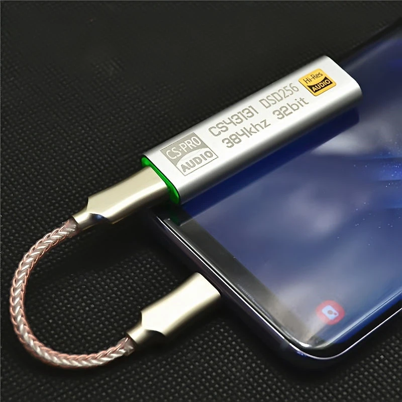 Новый-TYPE C до 3 5 мм DSD256 для Android усилитель наушников адаптер DAC Портативный USB Cirrus