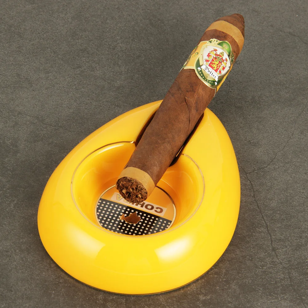 Cohiba желтая Белая Мини керамическая пепельница для сигар|ceramic cigar ashtray|cigar ashtrayceramic