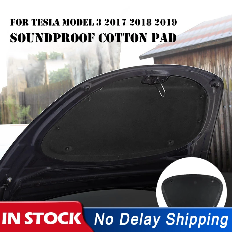 

92x63x32CM Car Front Engine Hood Pad Cover Eco-Friendly Soundproof Cotton Mat For Tesla Model 3 2017 - 2019 Exterior Accessories