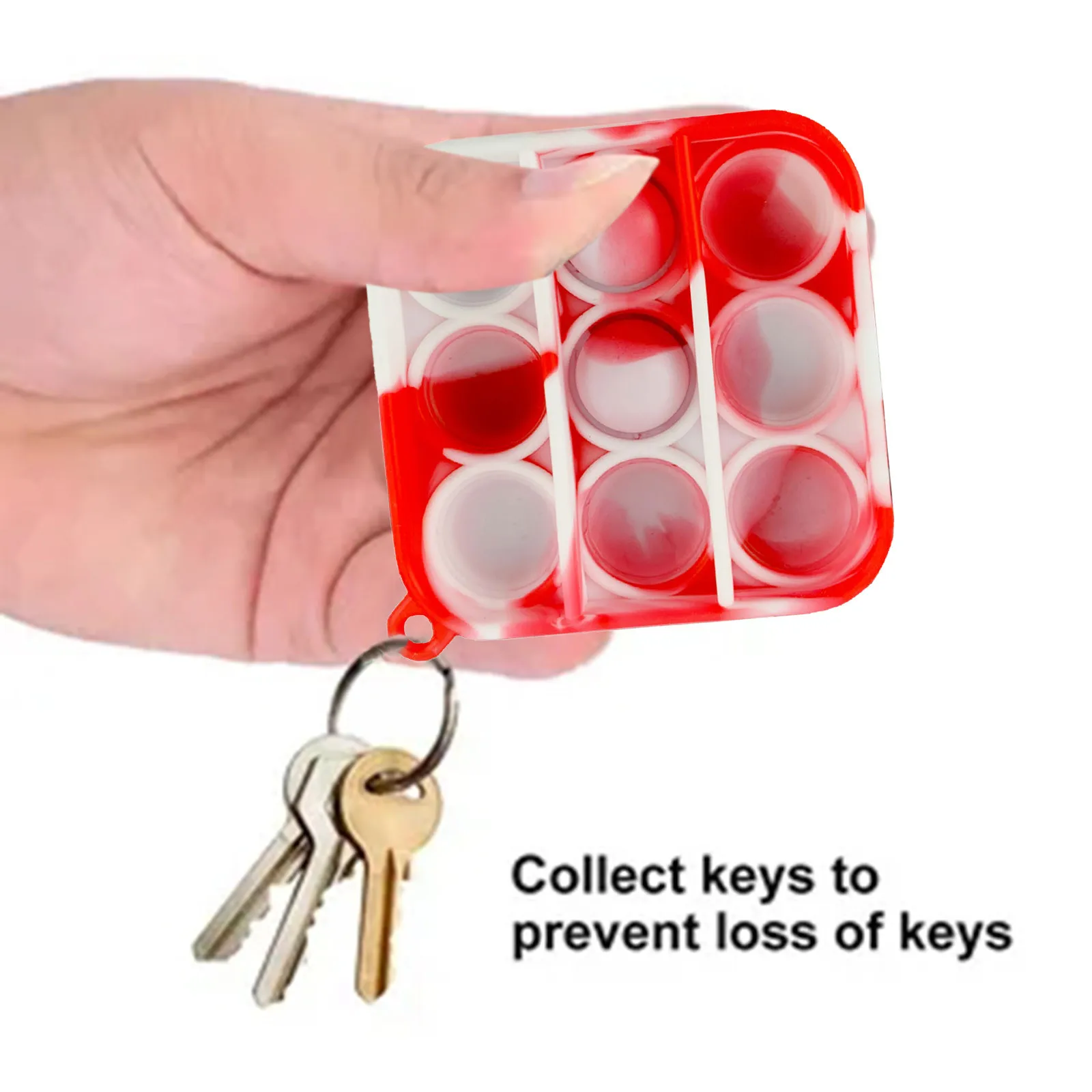 

Mini Popit Fidget Dimple Toys Box Keychain Push Bubble Fidget Pack Sensory Toy Key Ring Fidget Toys Set Educational Brinquedos