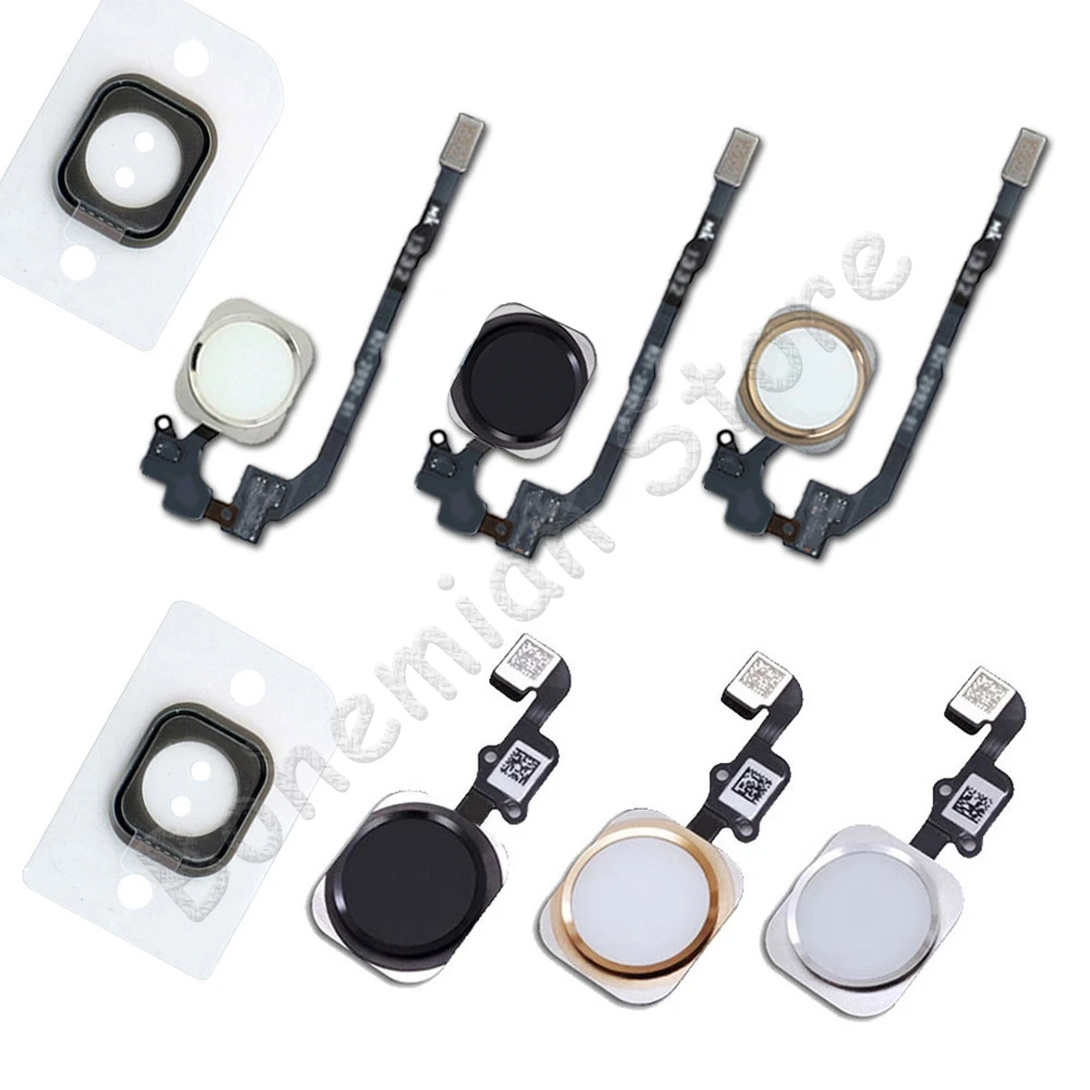 Кнопка Home Flex для iPhone 6 6s 7 8 Plus 5S SE 6G 7G 8G кнопка Home со шлейфом без отпечатков пальцев Запасная часть