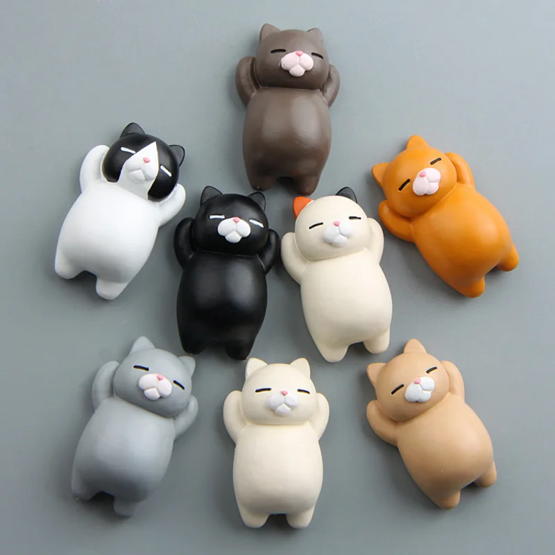 

1PC Fat Cat Funny Cartoon Animals Cat Fridge Magnetic Sticker Refrigerator Holder Gift Cute Home Decor Magnets