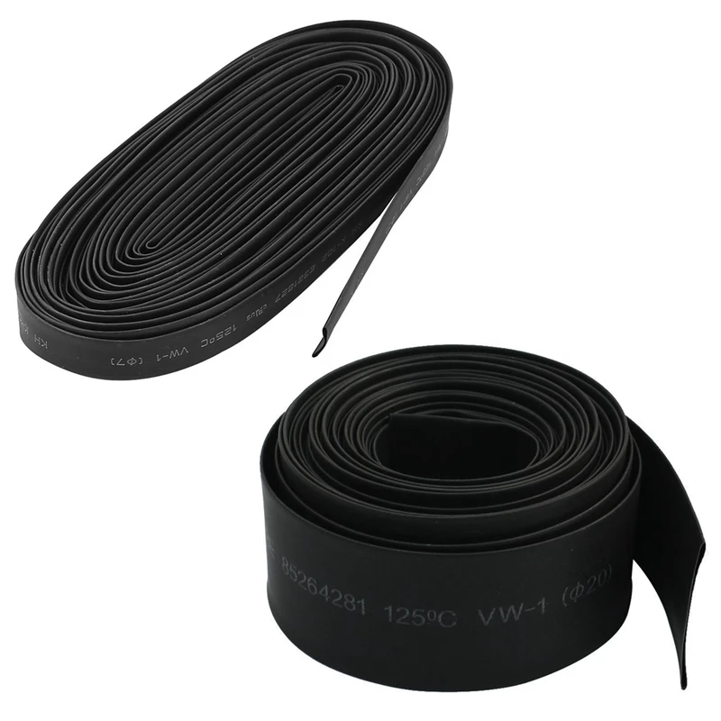 

2 Pcs Polyolefin Heat Shrinkable Tube Sleeving 2:1 Shrink Ratio-5M X 20Mm & 10M X 7Mm