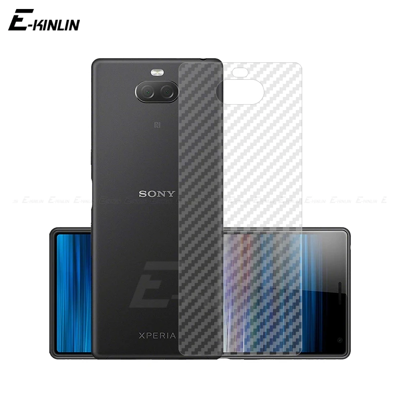 Защитная задняя крышка для экрана для sony Xperia XA2 Ultra 5 1 10 Plus XZ3 XZ2 Compact Premium углеродное волокно наклейка пленка не стекло