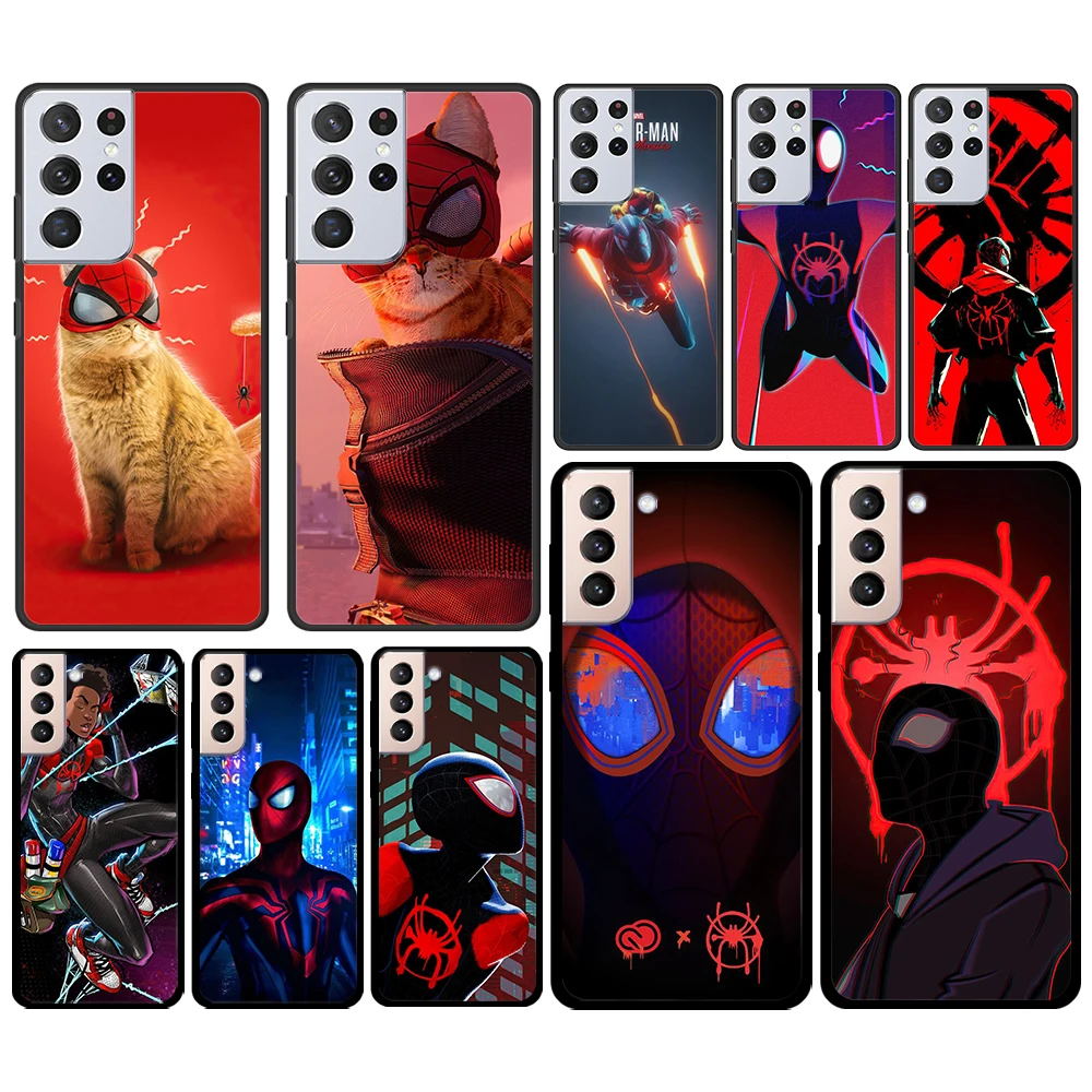 

Super Hero Marvel Spider Man for Samsung Galaxy S21 S20 FE Ultra Plus S10 S9 S8 S7 S6 Edge 5G Silicone Black Soft Phone Case
