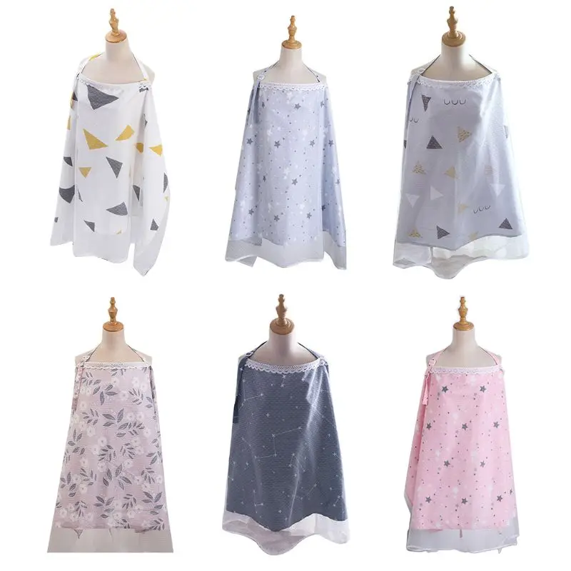 

Cotton Nursing Cover Outdoor Baby Breastfeeding Apron Breathable Mum Blanket Q1FE