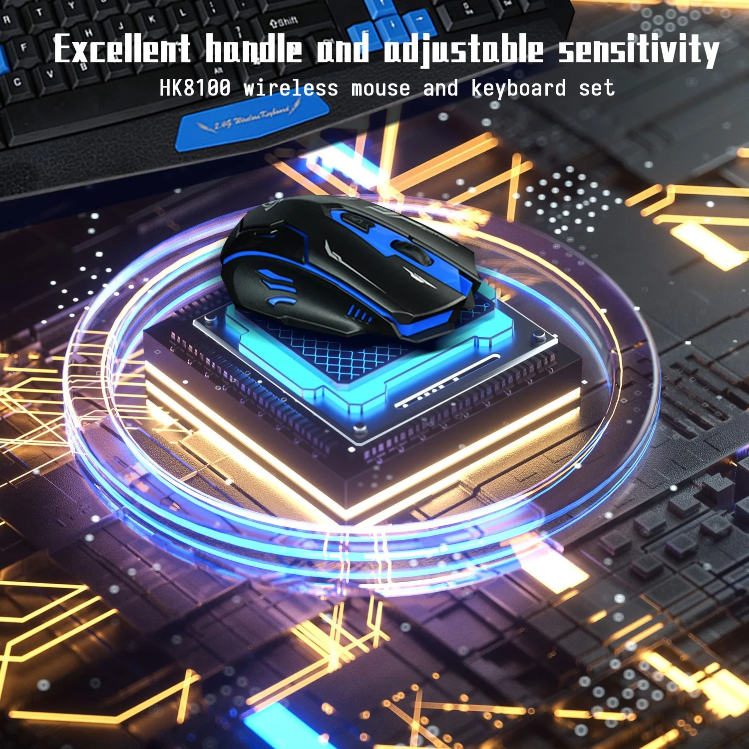 

Hk8100 Wireless Mouse And Keyboard Set Gaming Keyboard And Mouse Set For Esktop Computer Office Home Gaming Laptop