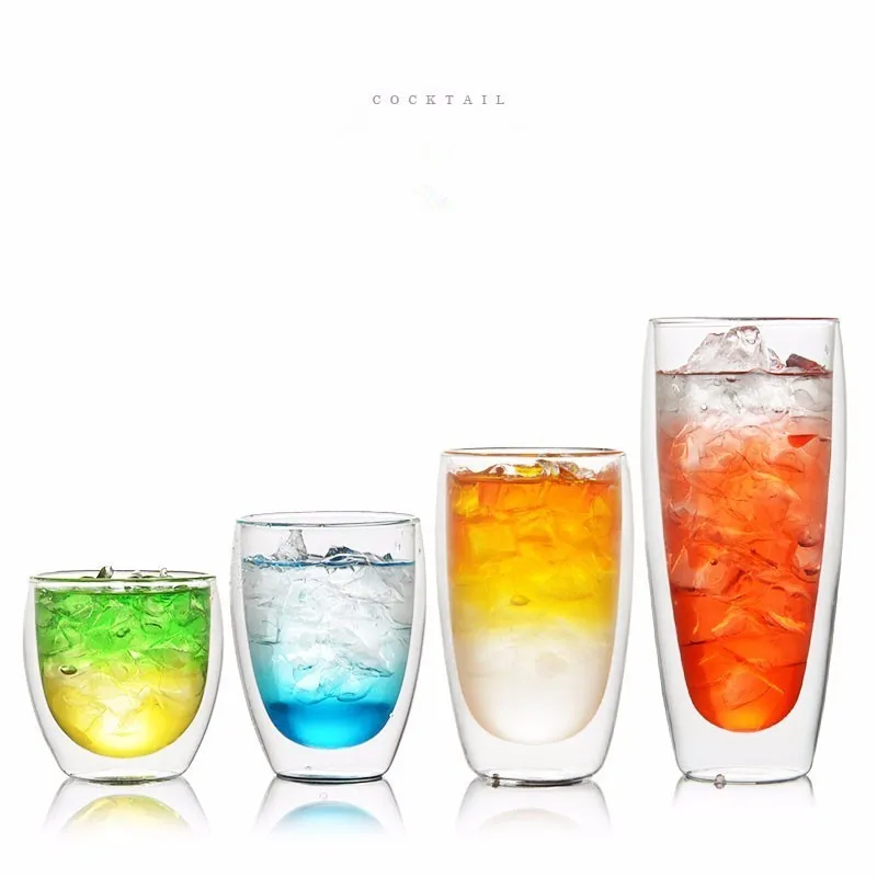 Стеклянная кружка с двойными стенками в форме яйца для капучино латте кофейная