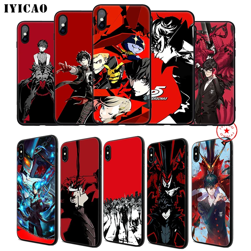 IYICAO P5 P Persona 5 мягкий чехол для телефона iPhone 11 Pro XR X XS Max 6 6S 7 8 Plus 5S SE силиконовый TPU |
