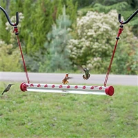 hanging hummingbird feeder transparent red long tube detachable bird drinker outdoor eaves pet feeding tool accessories