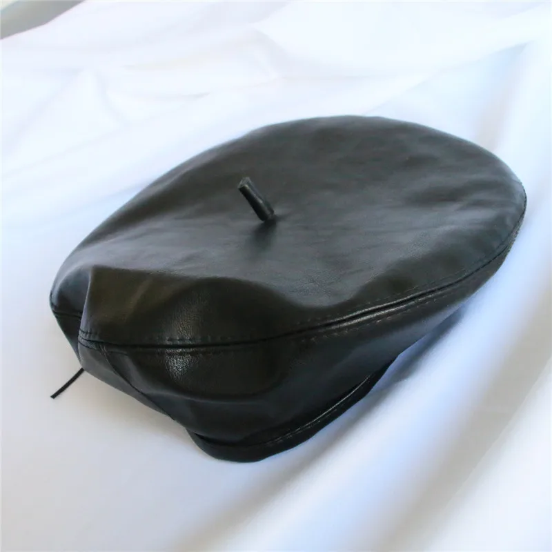 Женский кожаный берет WSYORE осенне-зимний из искусственной кожи с тыквенными