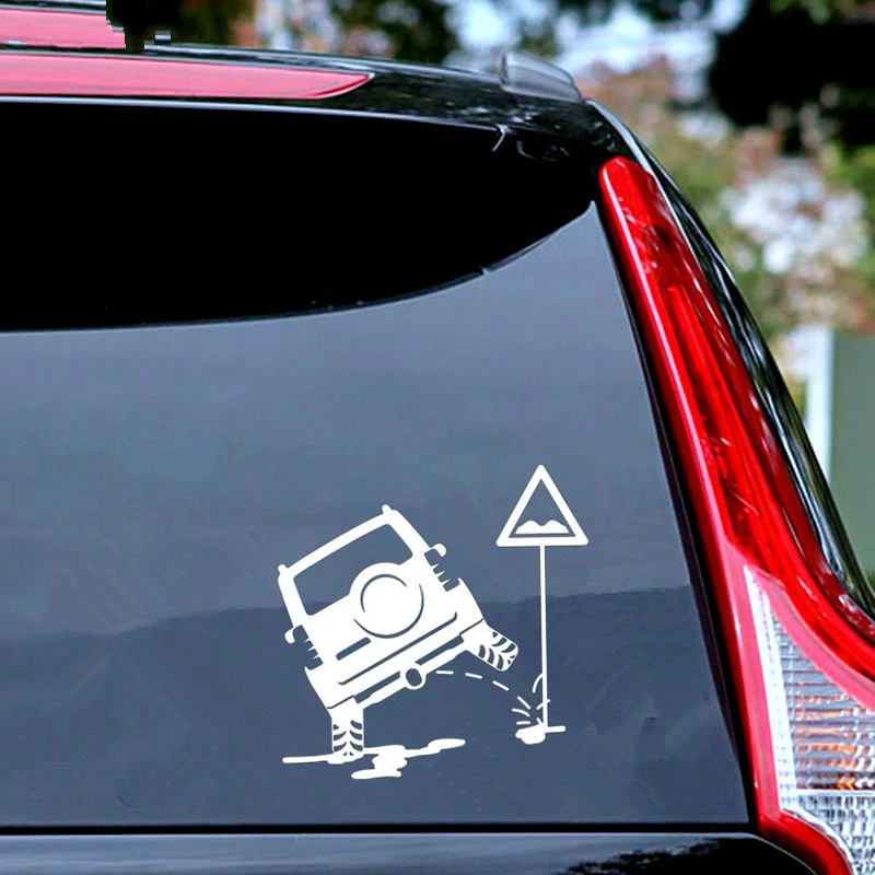 

Car sticker jeep peeing personality 3D waterproof body sticker for body door car window PVC, 15cm * 15cm