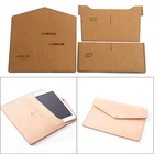 Мини-клатч для блокнота, сделай сам, кожаные товары, инструмент для работы с кожей, рисунок, шаблон из крафт-бумаги