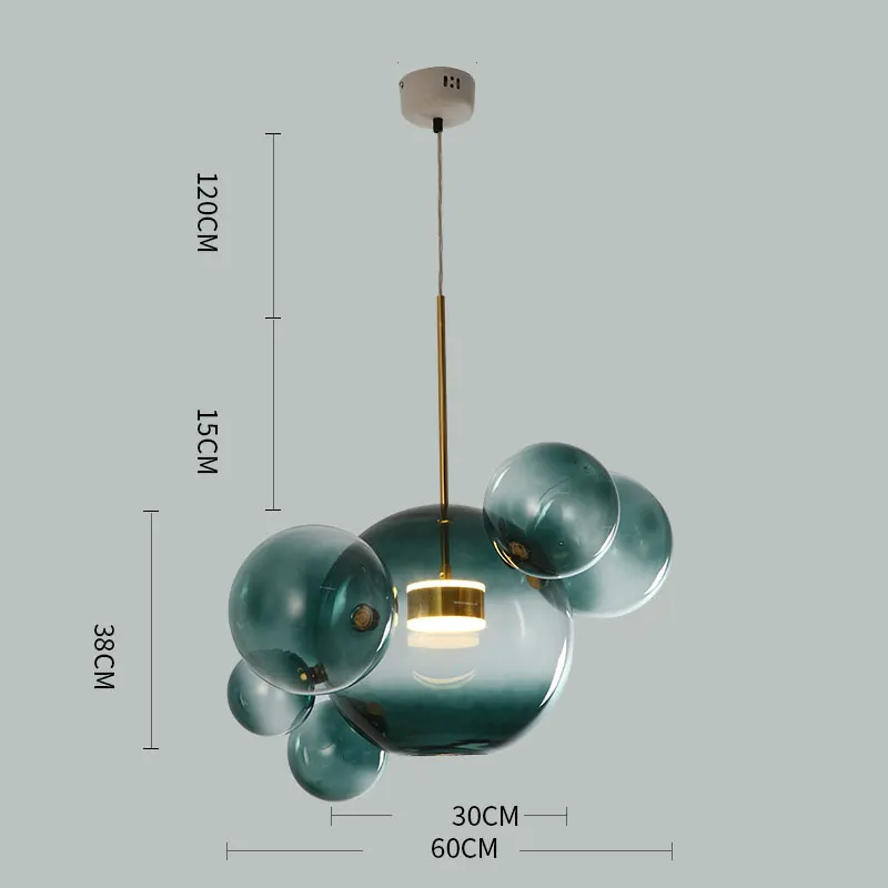 

LED Hang Lamp Industrial Light Modern Ball Glass Mickey Pendant Light Gradient for Home Kitchen Lighting Hanging Light Fixture