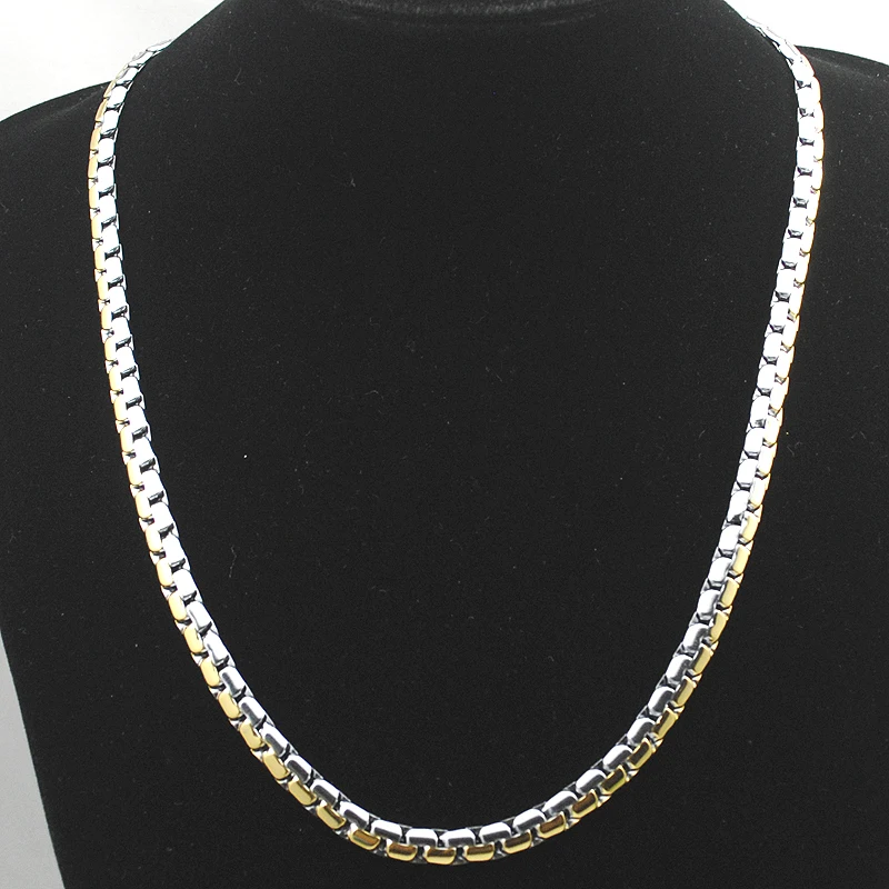 Модные украшения! Мужские аксессуары для ожерелья в елочку из нержавеющей стали