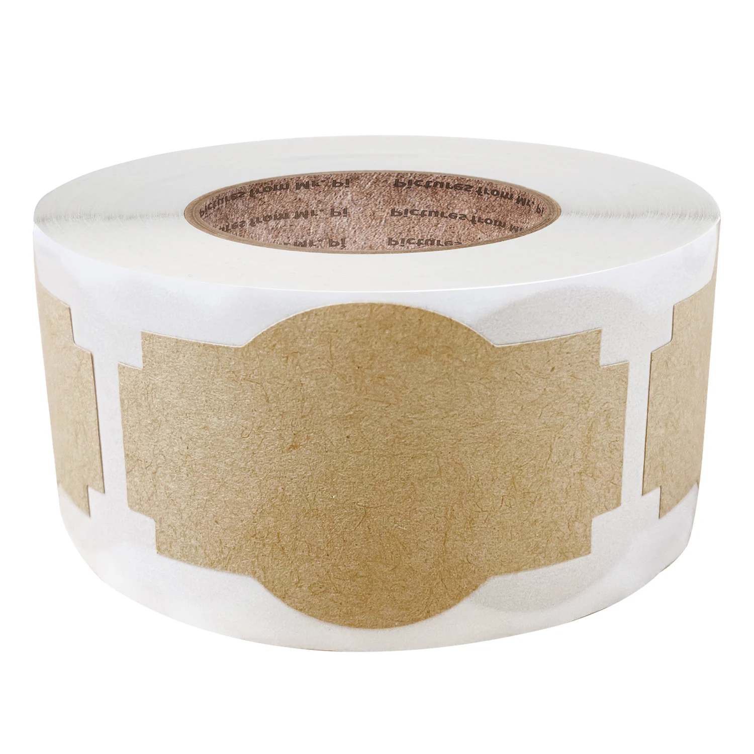 

300pcs Natural Brown Kraft Label Stickers Blank Stickers Gift Tags Sticker 1.2x2 Inches for Bottles Containers and Jars Decor