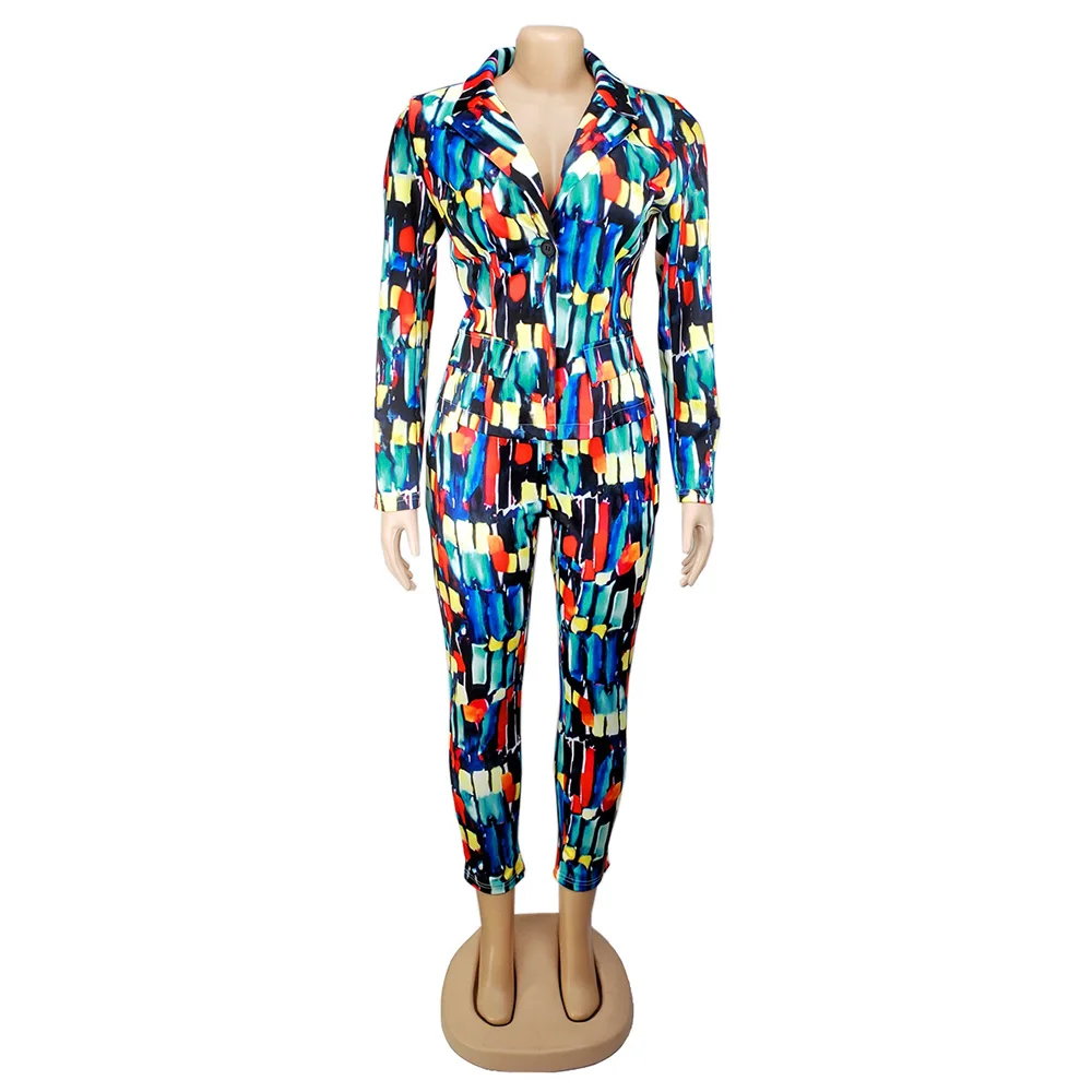 Комплекты из двух предметов для офисных девушек Модные Разноцветные