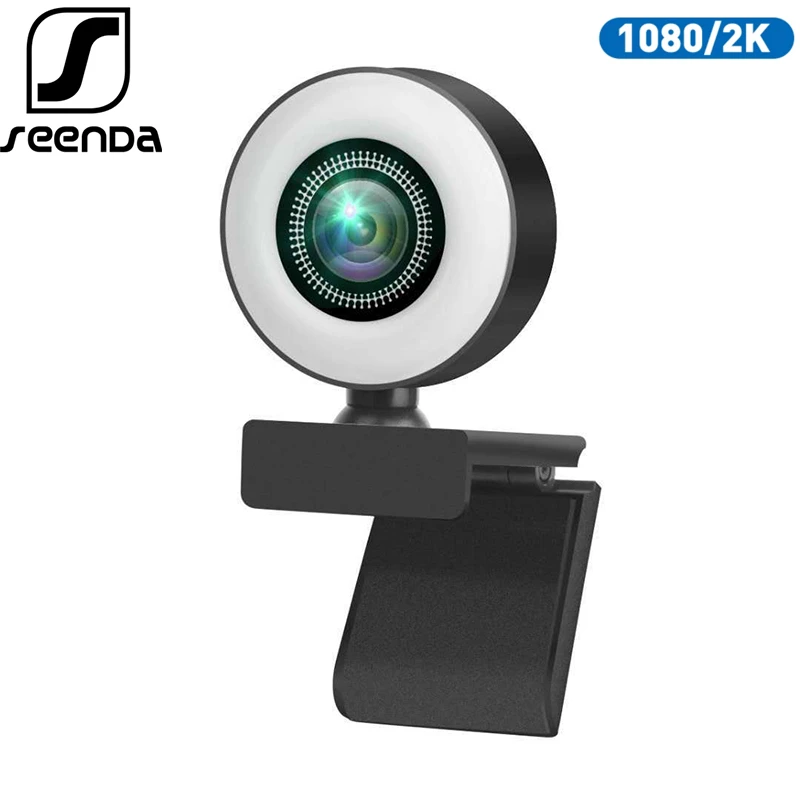 SeenDa HD 2K камера с Красота светильник Autofocus1080P веб Шум со снижением уровня Камера