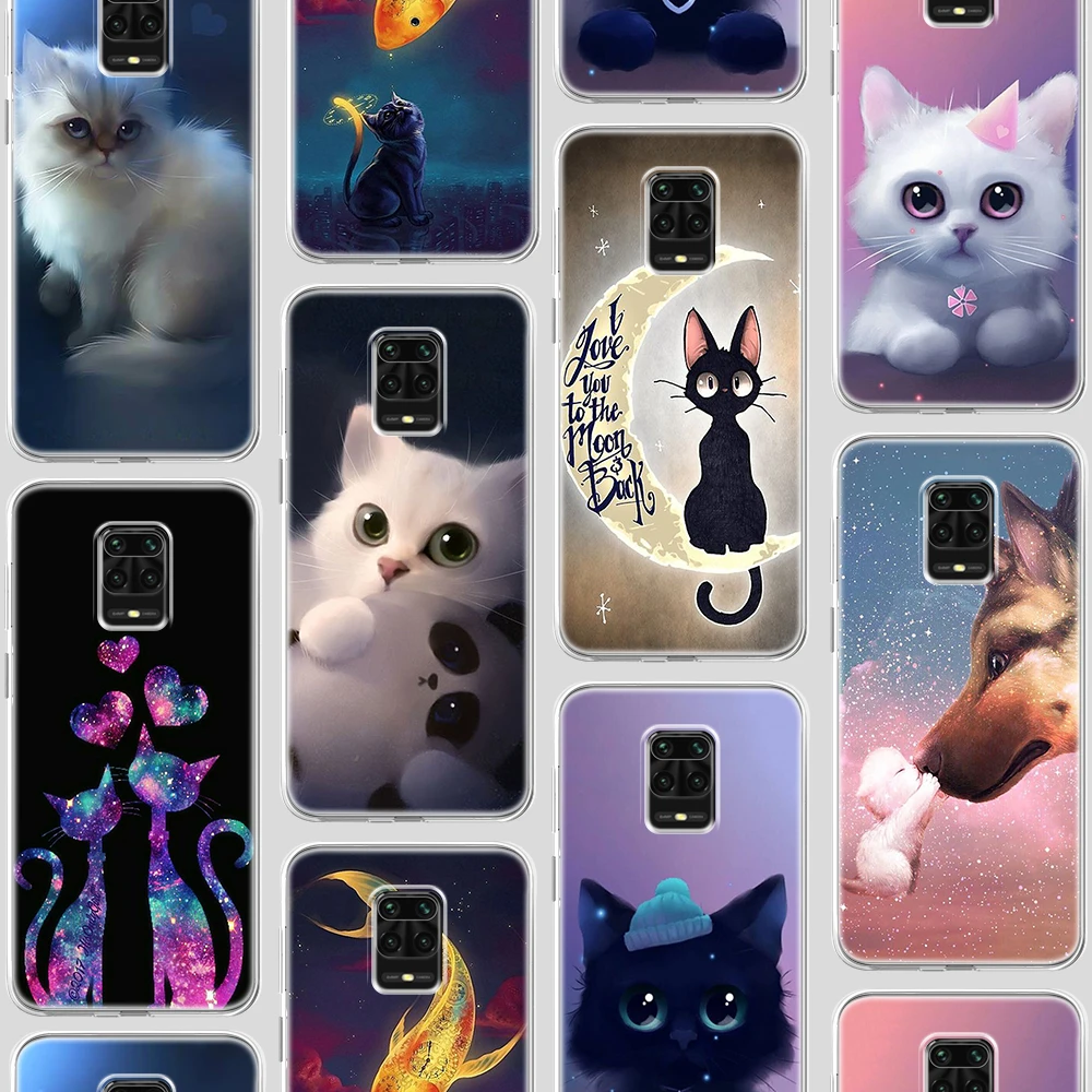 

ciciber Cute Cat kitten Case For Xiaomi Redmi Note 9 9S 9T 10X 8 8T 8A 7 7A 6 6A K30 K20 Poco F2 X2 Pro Max silicone Funda Capa