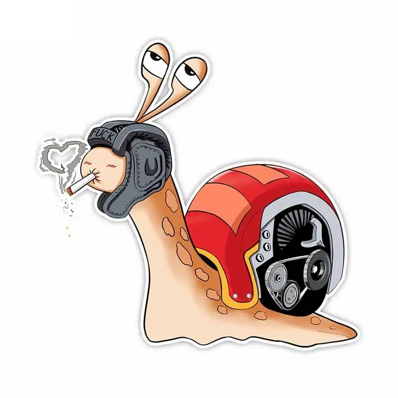 

RuleMyLife 15.8CM*16.5CM Cartoon Personality Snail Car Sticker Decal PVC C29-0873