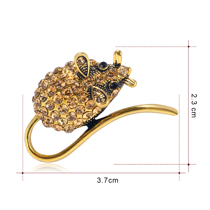 Стразы брошь в виде мышки Ретро стиль значок рюкзак куртка Декор украшения