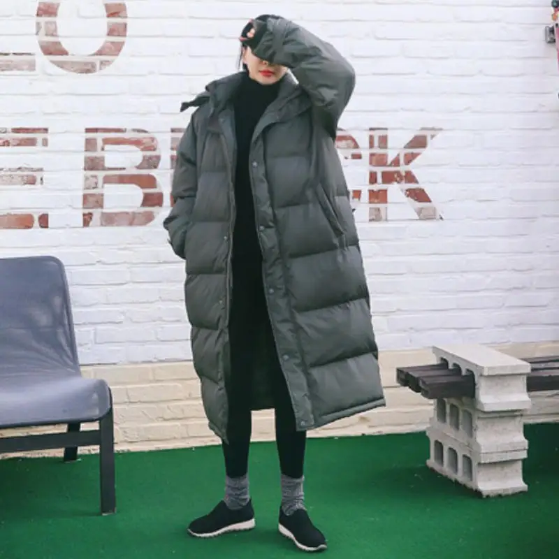 Army green parkas Зимняя куртка из хлопка, женские парки, теплое Утепленное зимнее пальто, женская Свободная куртка, Длинная зимняя женская куртка, пальто Q1844 - Цвет: Army green parkas