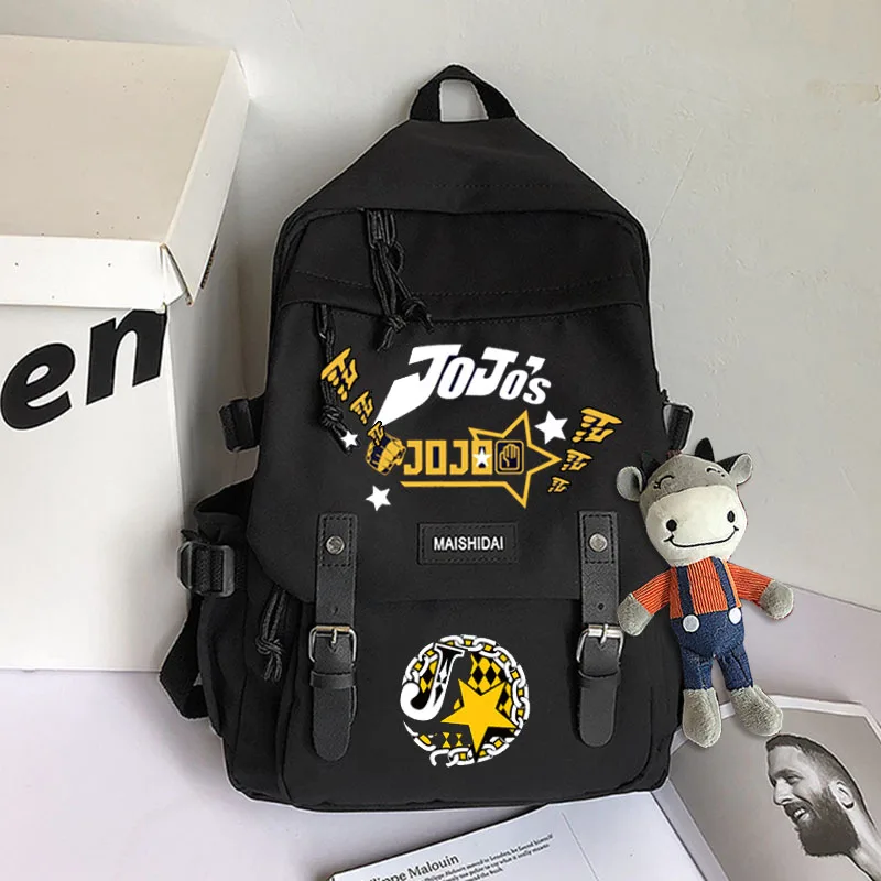 

Kujo Jotaro Fashion Backpack JoJo's Bizarre Adventure Schoolbag Boy Girl Travel Shoulder Bag Student Anime Casual Knapsack