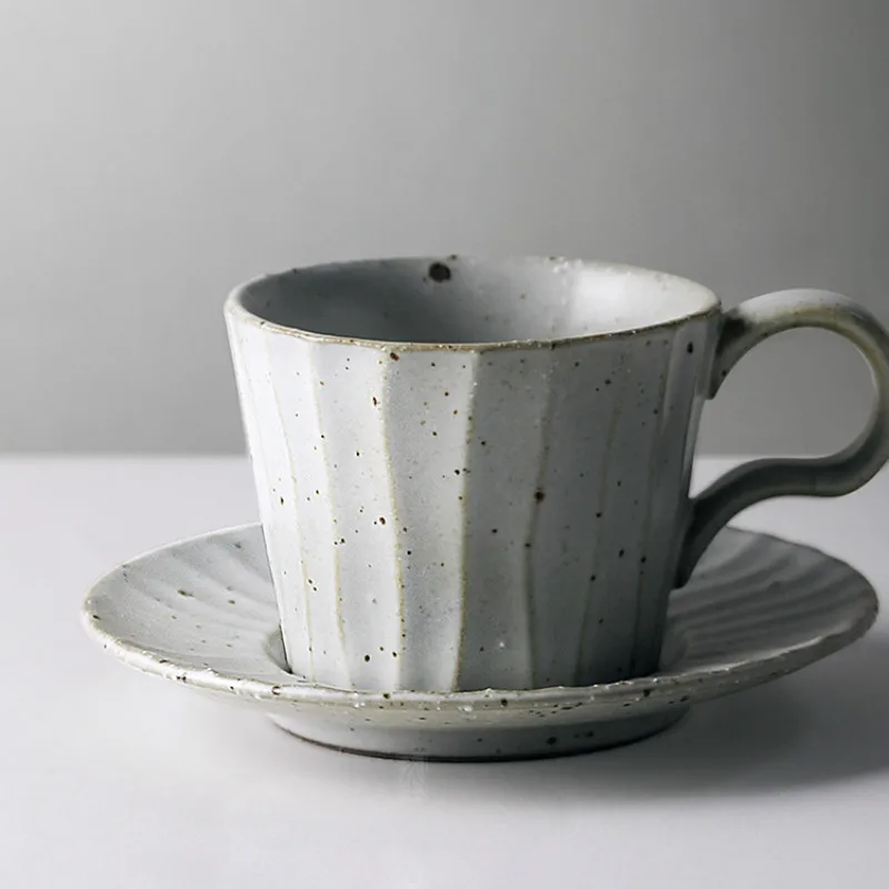 Набор японских кофейных чашек керамическая посуда многоразовая простая Ретро