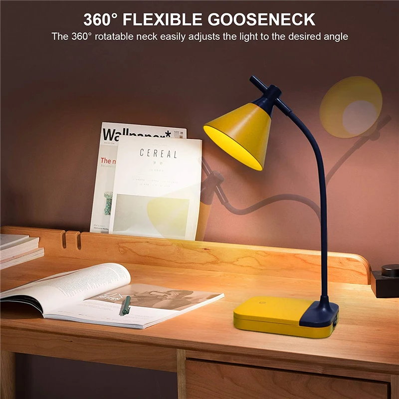 Светодиодная настольная лампа с сенсорным управлением 3 цветных режима