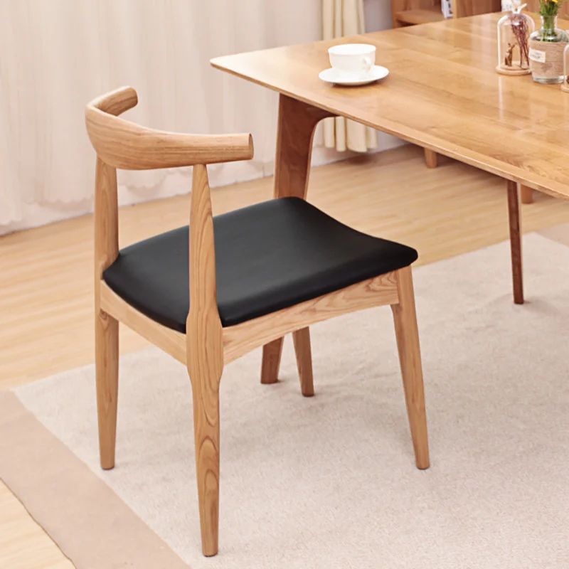 Роговое кресло из цельного дерева Скандинавский современный простой домашний