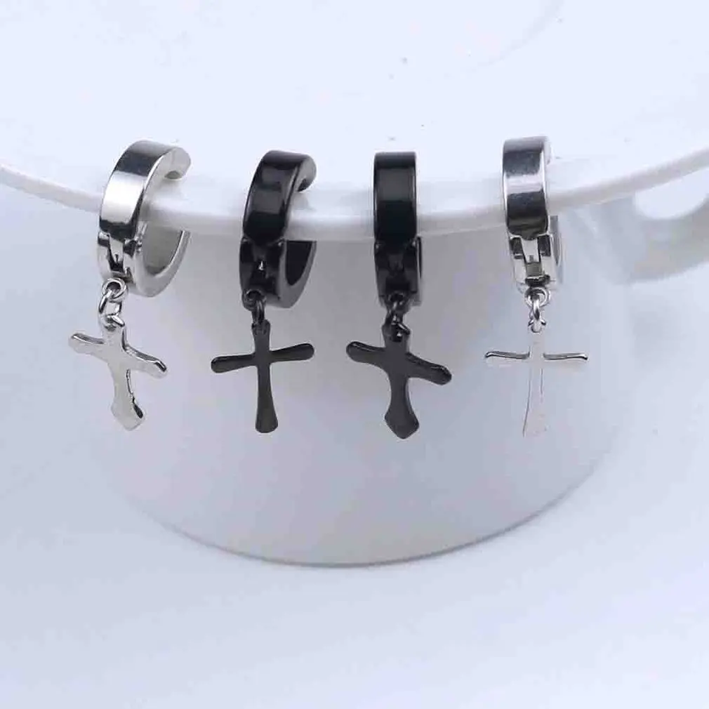 2020 винтажные Модные мужские металлические крючки для ушей с перекрестным