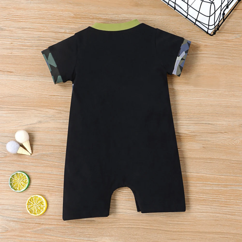 

Baby Summer Clothing Patchwork Camo Cotton Romper Soft Comfortable O-neck Jumpsuit Fashion Short Sleeve Casual Rompers