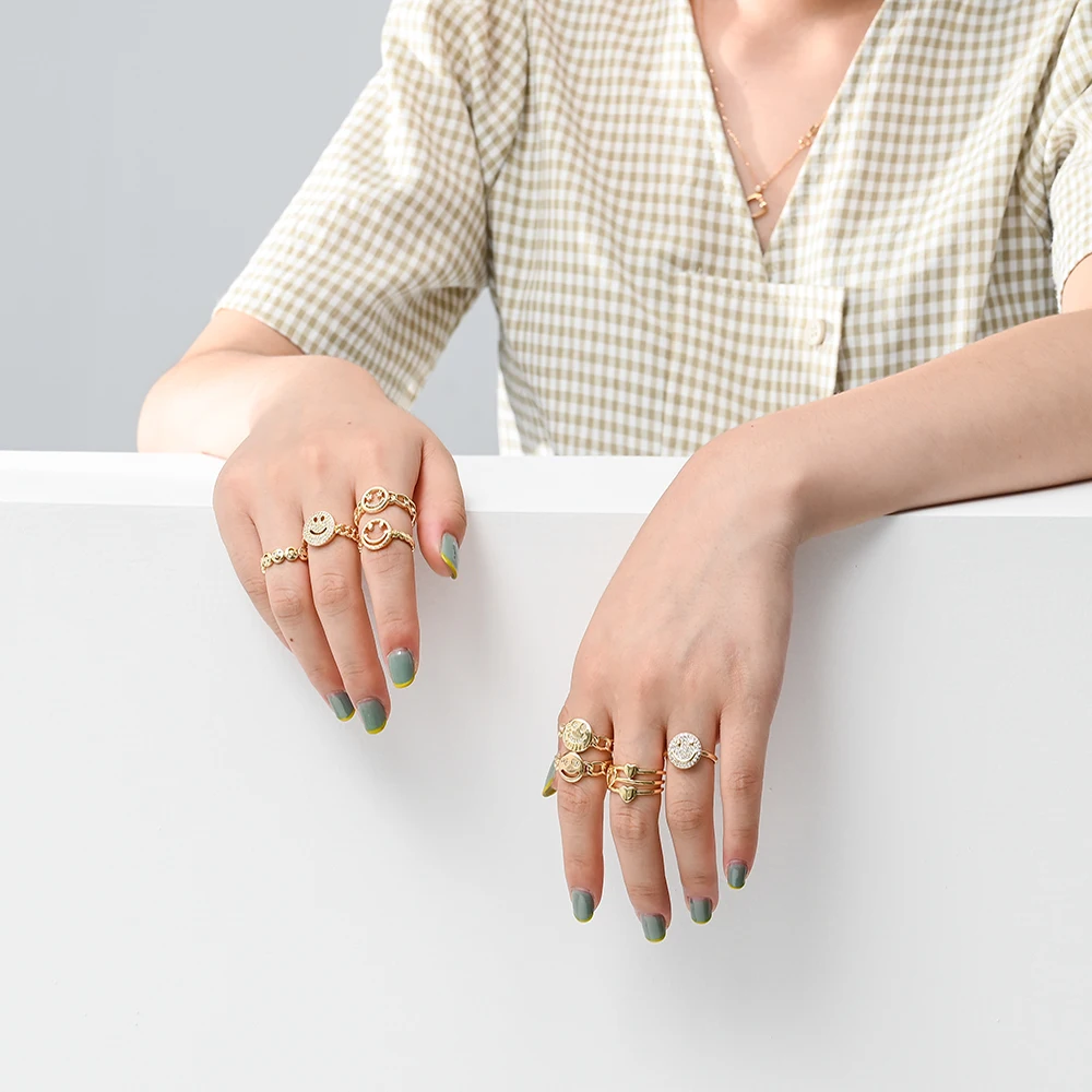 Кольцо Pipitree с фианитом женское прозрачное Ювелирное Украшение со звездой