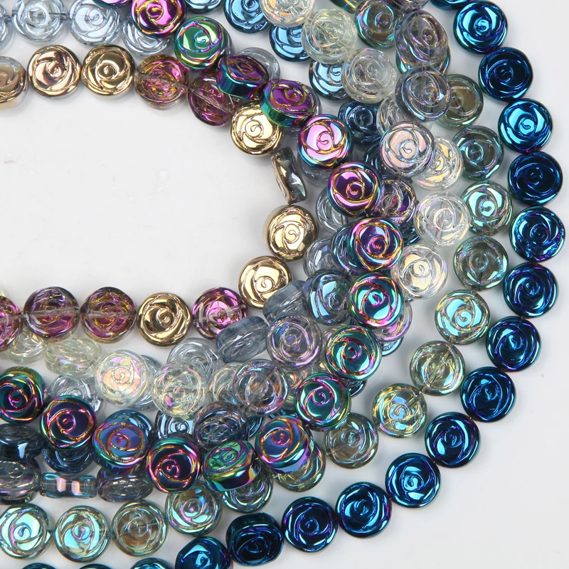 Круглые блестящие стеклянные бусины для браслета 30 шт. 10 мм | Украшения и