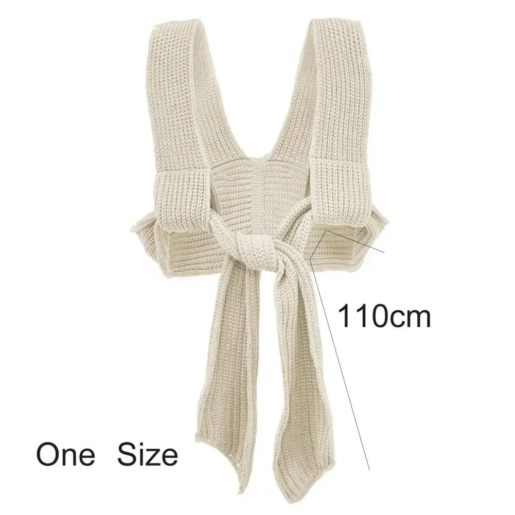 

Hot Sales Sexy Women Vest Solid Color Pullover Sleeveless Bandages Knitted Sweater Outwear for Party