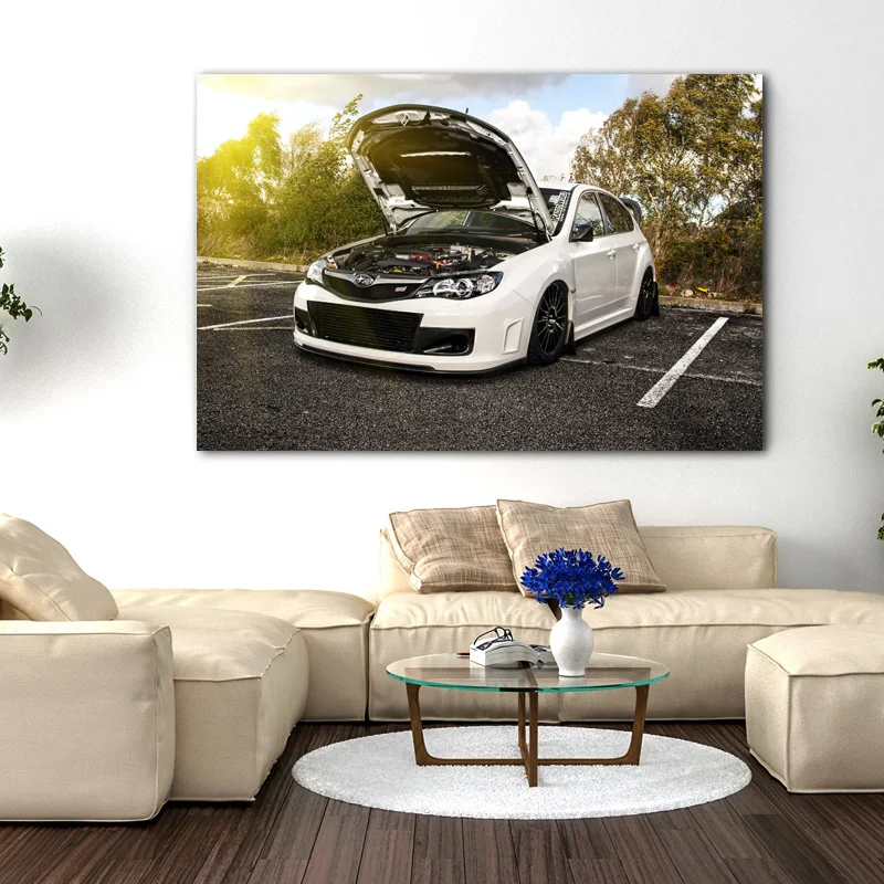 Плакаты и принты Subaru Impreza спортивный автомобиль суперкар обои на холсте