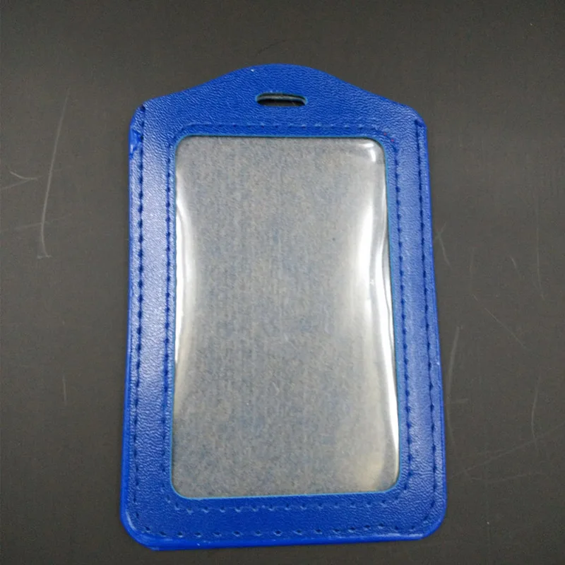 

Hot Plastic ID Card Holder PVC Wallet Transparent Pass Badge Holder Pocket PU Business ID Card