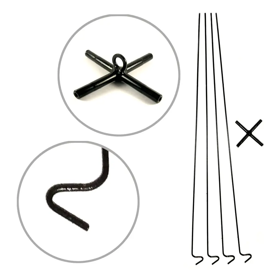 Подъёмник рыболовный паук для рыбалки 1х1 м яч. 10 мм Крестовина 4 дуги из пружинной